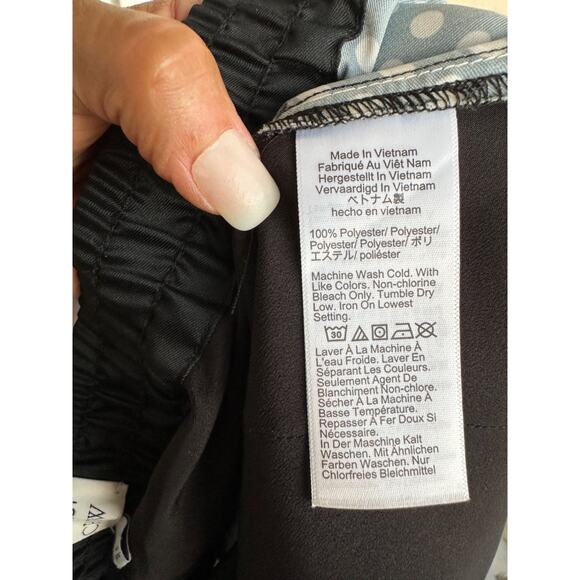 J Crew Marie Marot womens 6 Polka Dot Wide Leg Pants Satin Side Stripes hi rise - Picture 8 of 8